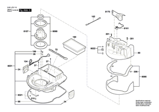 BOSCH Magnet | Ersatzteile für VAC90AH | 2609200401