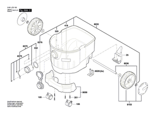 BOSCH Filterdeckel | Ersatzteile f�r GAS 35 M AFC | 2609200393