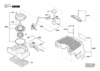 BOSCH Filterdeckel | Ersatzteile für GAS 35 M AFC | 2609200393