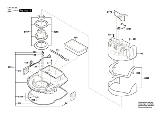 BOSCH Folientastatur | Ersatzteile f�r GAS 35 L AFC | 2609200387