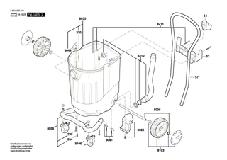 BOSCH Griff | Ersatzteile für VAC140AH | 2609200444