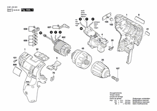 BOSCH Umschalteinheit | Ersatzteile für GSR 12 V-EC | 2609199279