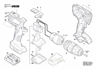 BOSCH Getriebekasten | Ersatzteile für GSR 18V-28 | 1600A01VY4