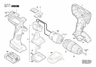 BOSCH Getriebekasten | Ersatzteile für GSR 18-2-LI Plus | 1600A01VY4