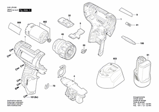 BOSCH Getriebekasten | Ersatzteile für GSR 12V-15FC | 1600A009AN