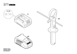 BOSCH Deckeleinheit | Ersatzteile f�r GSB 18V-110 C | 1600A00RU9