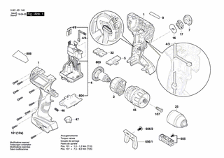 BOSCH Getriebekasten | Ersatzteile für GSR 18V-60 C | 1600A0124U