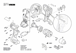 BOSCH Klebeschild | Ersatzteile für GSB 18V-60 C | 2601115537