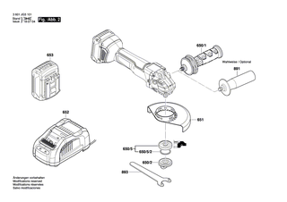 BOSCH Getriebeeinheit | Ersatzteile f�r GWS 18V-10 C | 1607000CA8