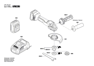 BOSCH Verstellschieber | Ersatzteile für GWS 18V-115 C | 1600A00P14