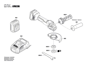 BOSCH Ausgleichscheibe 0,1 MM DICK | Ersatzteile f�r GWS18V-45C | 1600136013