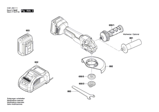 BOSCH Rundmutter 5/8 | Ersatzteile f�r GWS 18V-45C | 3603340503