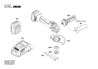 BOSCH Aufnahmeflansch Ø15/20 MM | Ersatzteile für GWS 18V-10 SC | 1605703112