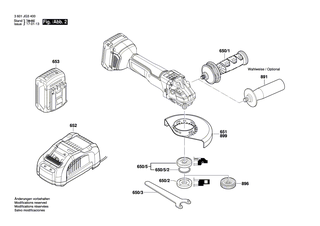 BOSCH Akku-Paket ROK, GBA 18V, 8,0 Ah XL ProCore | Ersatzteile f�r GWS 18V-125 SC | 1607A350AS