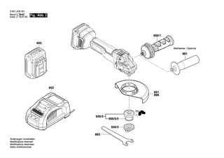 BOSCH Getriebeeinheit | Ersatzteile für GWS 18V-10 SC | 1607000CA8