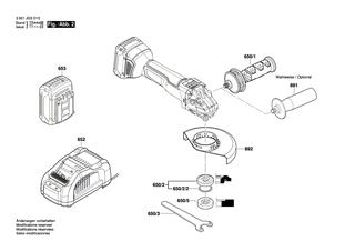 BOSCH Deckel | Ersatzteile f�r GWS 18V-45PSC | 16055002BV