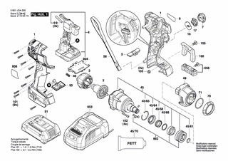 BOSCH Bohrhalter | Ersatzteile für GDX 18V-200 C | 2609199748