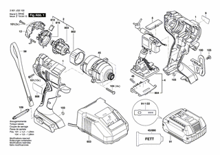 BOSCH Taste | Ersatzteile für GDR 18V-160 | 2609100698