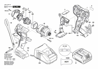 BOSCH Schnell-Lader ROK 220/10,8-18V, 30 MIN | Ersatzteile für GDR 18V-160 | 2607225333