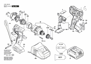 BOSCH Gerätegehäuse | Ersatzteile für GDX 18V-180 | 1600A01E10
