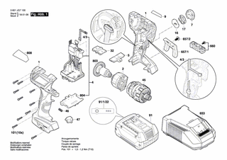 BOSCH Klebeschild | Ersatzteile für GSR 18V-60 FC | 2601115537