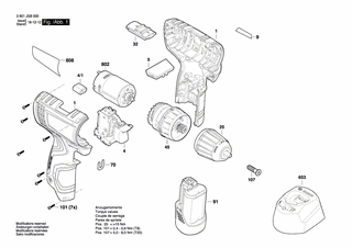 BOSCH Geräteclip | Ersatzteile für GSR 120-LI | 2609110838