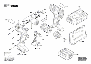 BOSCH Gehäuse | Ersatzteile für GSB 18V-21 | 2609101741