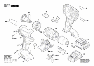 BOSCH Umschalteinheit | Ersatzteile für GSB 18V-50 | 2609199812