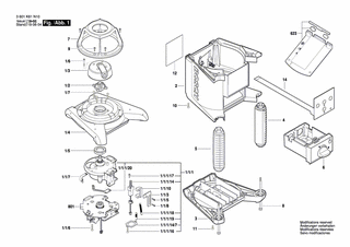 BOSCH Aufspannwinkel | Ersatzteile für GRL1000-20HV | 2610A16661