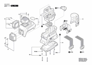 BOSCH Batteriedeckel | Ersatzteile für GLL 3-300 | 1600A00NM5