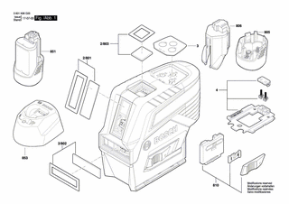 BOSCH Batteriedeckel | Ersatzteile für GCL 2-50 C | 2609199769