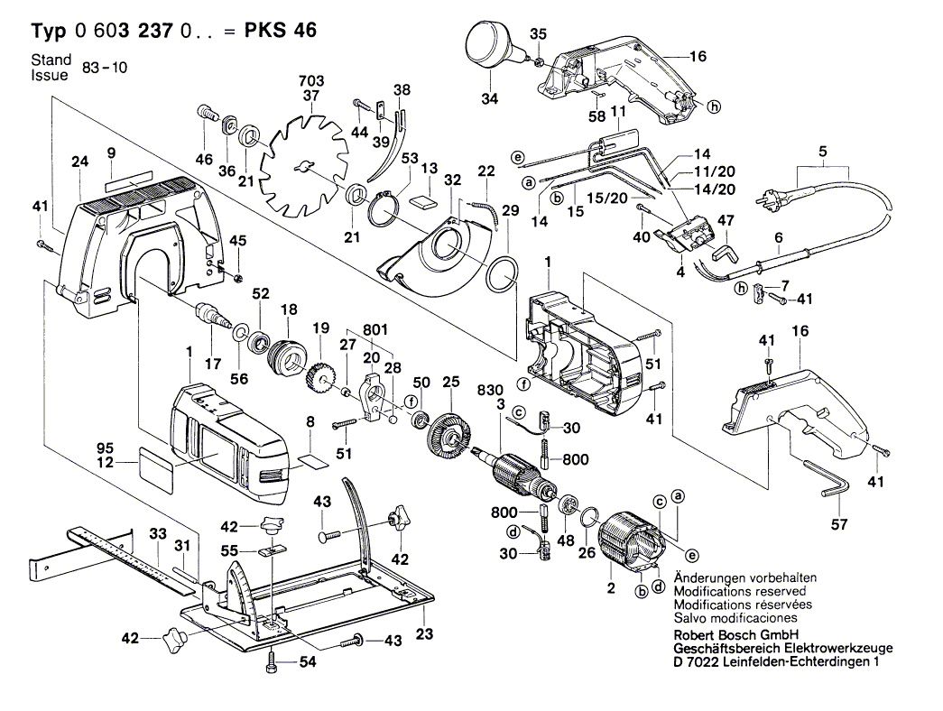 BOSCH PKS 46 - 0603237003