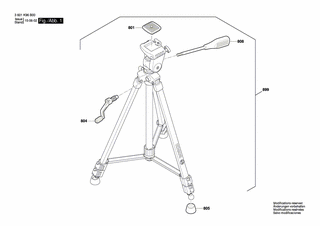 BOSCH Stativ | Ersatzteile für BT 150 | 0601096B00