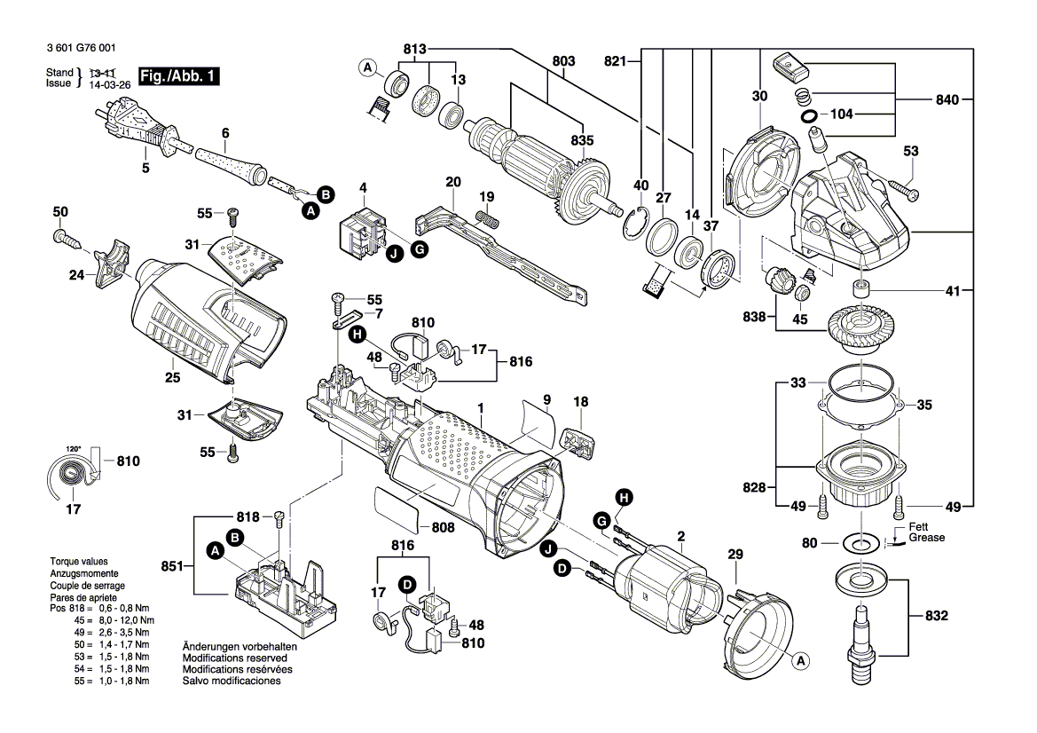 BOSCH GBR 15 CAG - 3601G76001