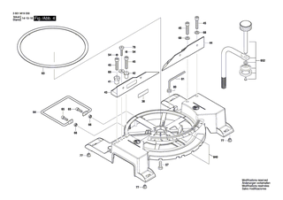 BOSCH Getriebeabdeckung | Ersatzteile für GCM 800 SJ | 1609B05349