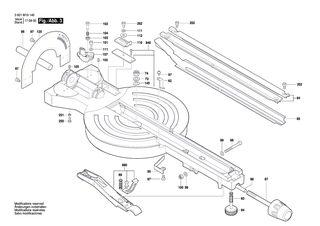 BOSCH Aufgabetisch | Ersatzteile für GCM 8 SJL | 1609B03786