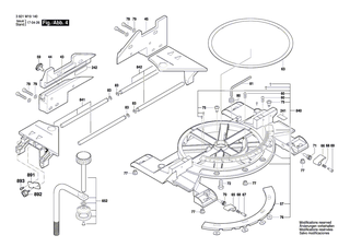 BOSCH Aufgabetisch | Ersatzteile für GCM 8 SJL | 1609B03786