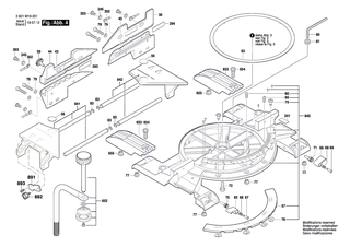 BOSCH Warnschild | Ersatzteile für GCM 8 SDE | 1609B00708