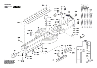 BOSCH Schl�ssel | Ersatzteile f�r GCM 350-254 | 1609B00593