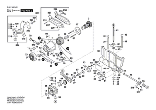 BOSCH Sperrhebel | Ersatzteile für GTS 10 XC | 2610996874