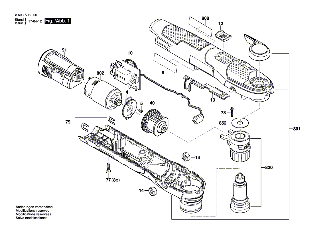 BOSCH Gleichstrommotor | Ersatzteile für UniversalMulti 12 