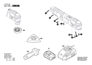 BOSCH Typschild | Ersatzteile für AdvancedMulti 18 | 160111A4ML