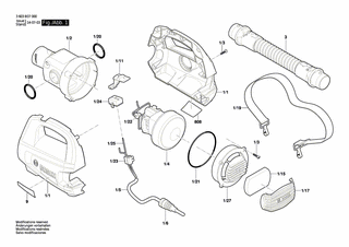BOSCH Filterdeckel | Ersatzteile für PFS 1000 | 1600A002MP