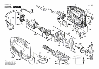 BOSCH Lüfter | Ersatzteile für PST 800 PEL | 2606610123