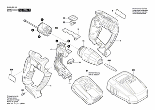 BOSCH Gehäuse | Ersatzteile für PSR 18 LI-2 Ergo | 160580658X
