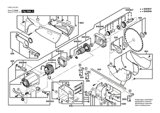 BOSCH Schienentisch | Ersatzteile für PTS 10 | 1609203P37