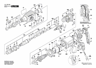 BOSCH Getriebegehäuse SCHWARZ | Ersatzteile für GBH 2-23 E | 1617000V82