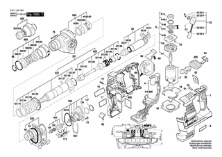 BOSCH Schlagwerkgehäuse SCHWARZ | Ersatzteile für GBH 36 VF-LI Plus | 1617000699