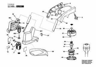 BOSCH Gehäuse ROT | Ersatzteile für 536H2 | 2610376067