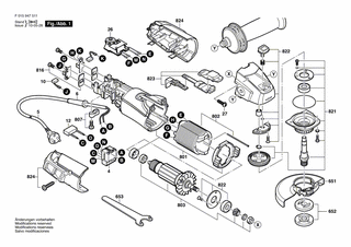 BOSCH Netzanschlussleitung EU 230V 4,15m 2 x 1,0mm H05 RN-F | Ersatzteile fr 9475 | 1607000386